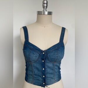 Denim DIVIDED by H&M Bustier Style top. Size 2